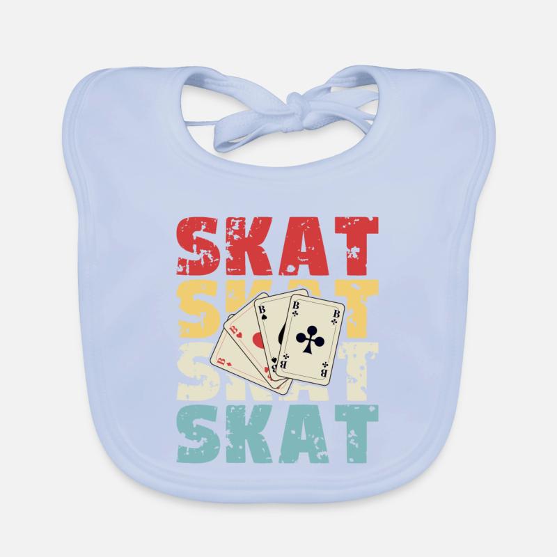 Skat Karten Retro Design Baby Bio-Lätzchen
