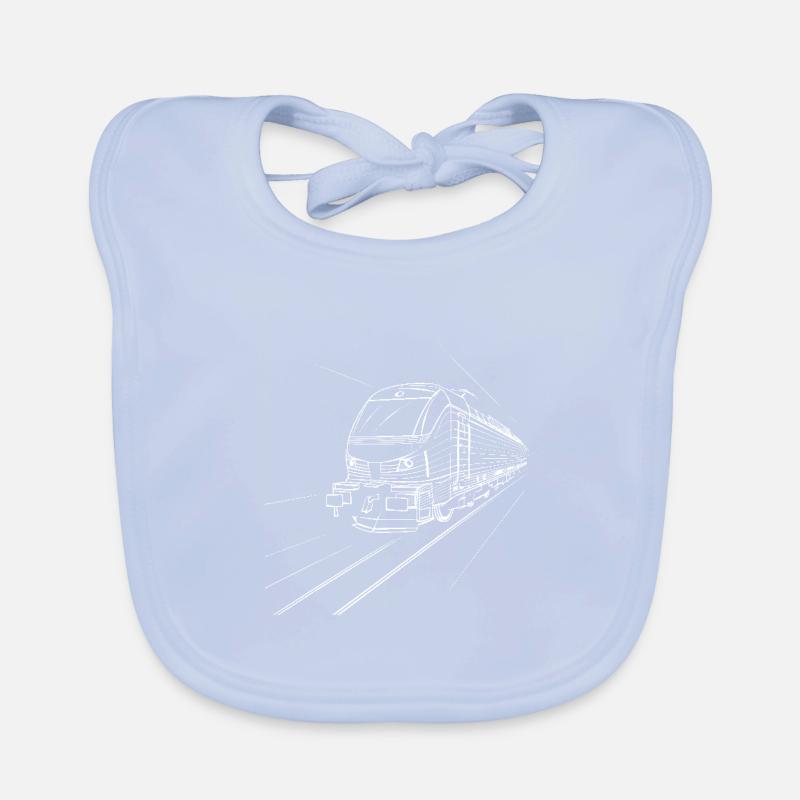 Dessin de train Bavoir bio Bébé