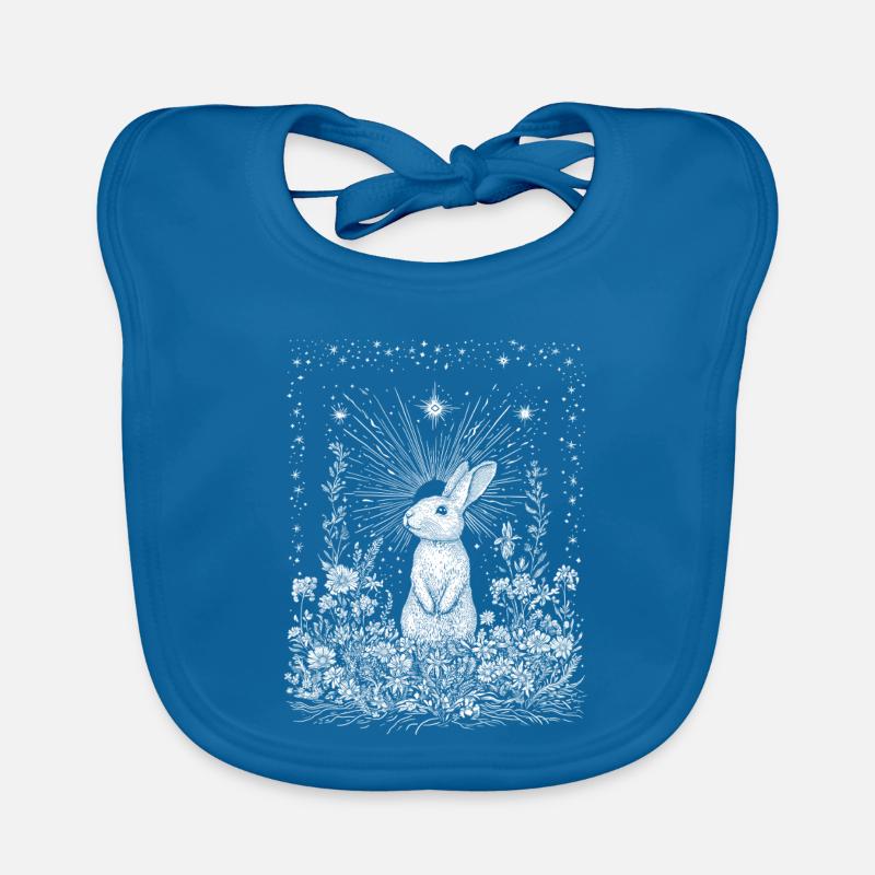 Boho Bunny Spring Bunny Motif Bohemian Cottagecore Organic Baby Bibs