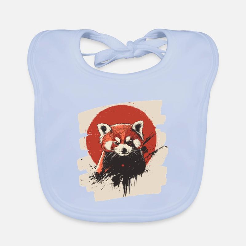 Roter Panda Retro Baby Bio-Lätzchen