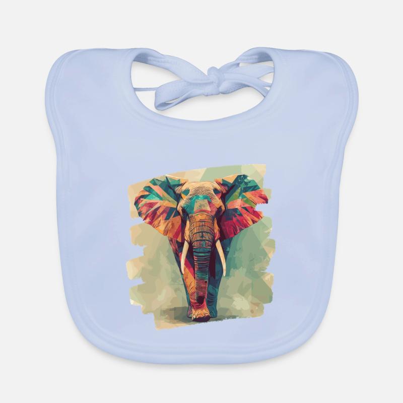 Éléphant Bavoir bio Bébé