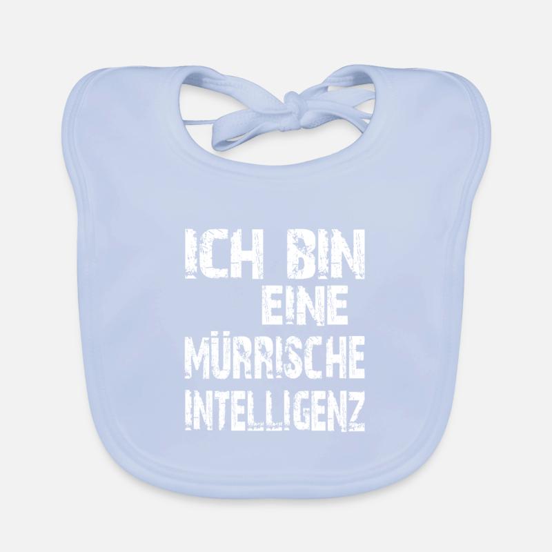 KI Spruch Ich bin eine mürrische Intelligenz Baby Bio-Lätzchen
