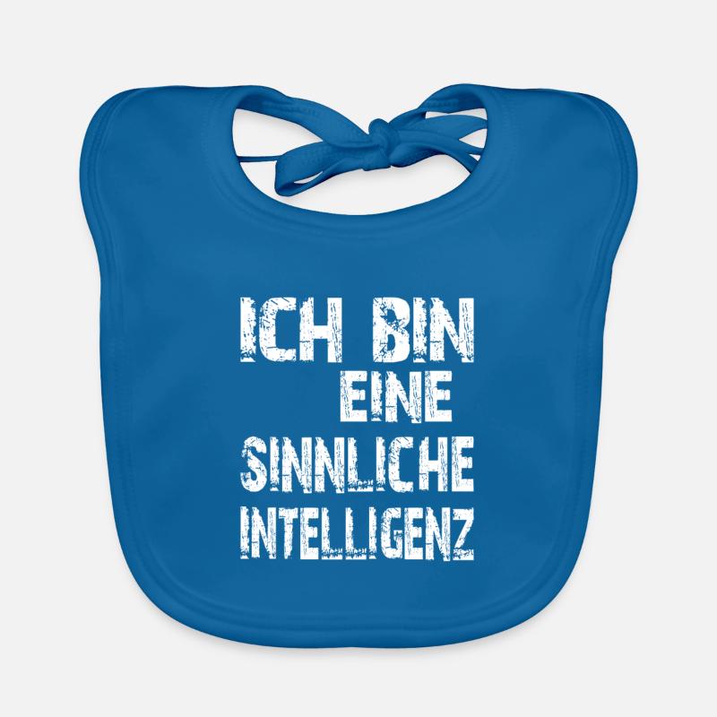 KI Spruch Ich bin eine sinnliche Intelligenz Baby Bio-Lätzchen