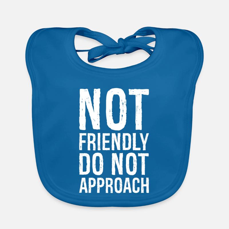 not friendly do not approach - Baby Bio-Lätzchen - Pfauenblau