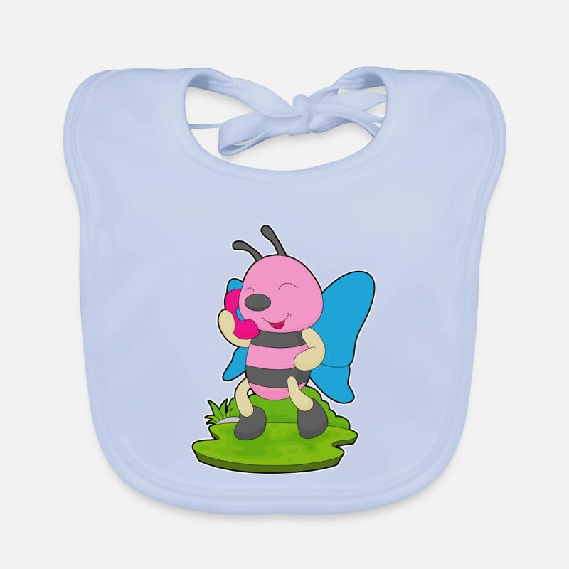 Téléphone papillon Bavoir bio Bébé