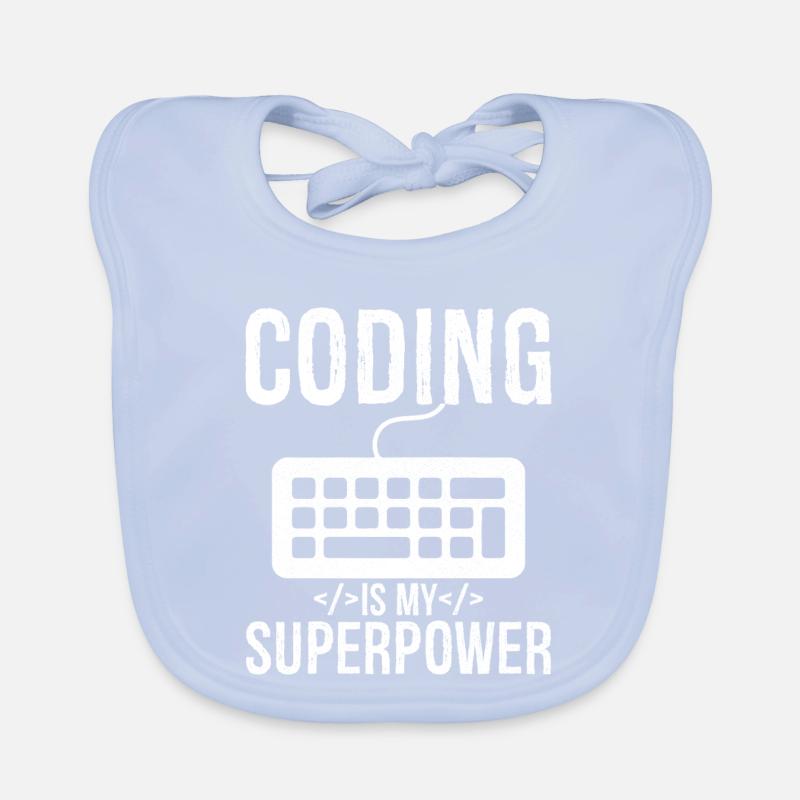 coding is my superpower Baby Bio-Lätzchen
