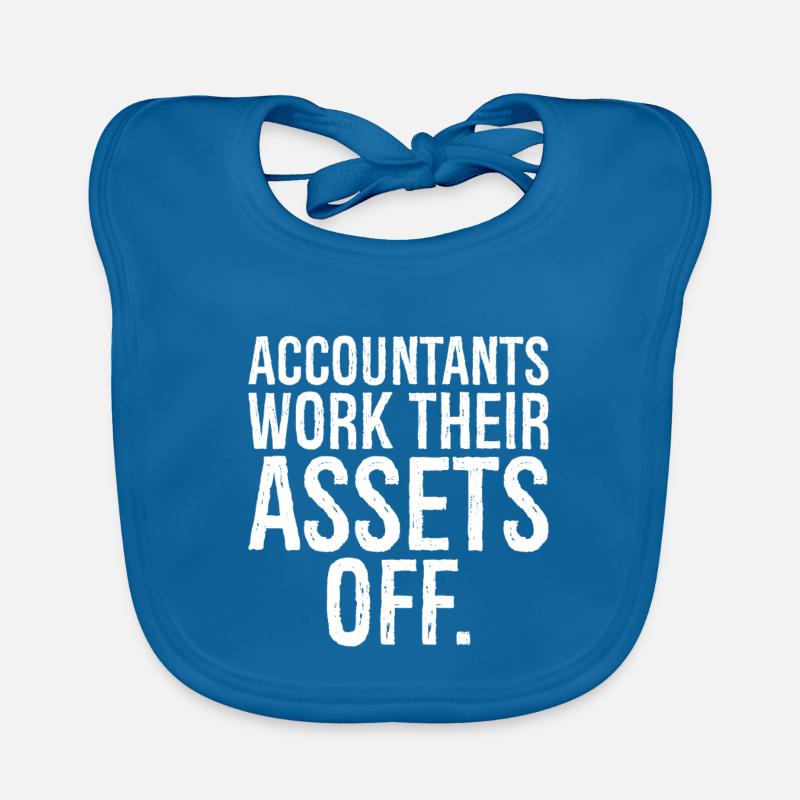 accountants work their assets off Organic Baby Bibs