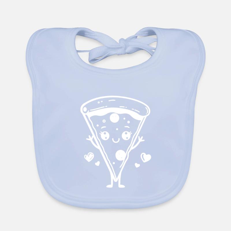 Pizza Comic Style Organic Baby Bibs