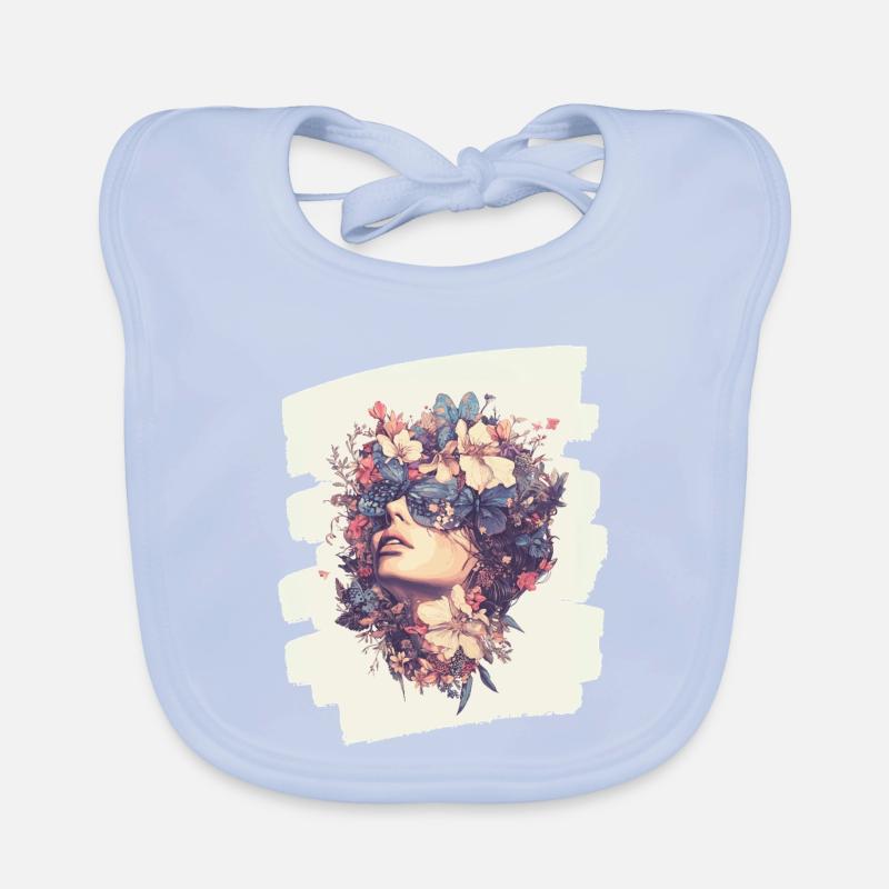 Spring Spring Beginning Flowers Organic Baby Bibs