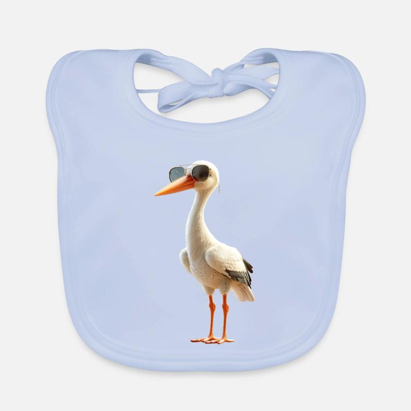 Stork Lover White Stork Giant Stork Storks Storks Organic Baby Bibs