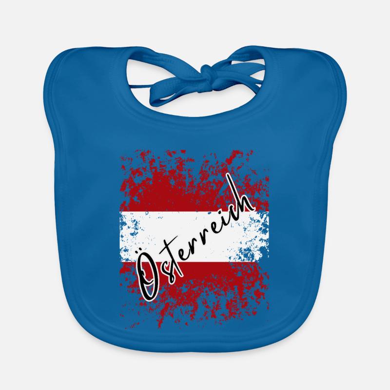 Flag of Austria, Austrian pride Organic Baby Bibs