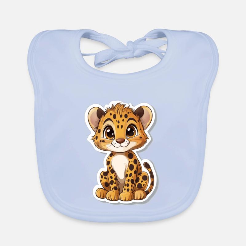 Cute Cheetah Organic Baby Bibs