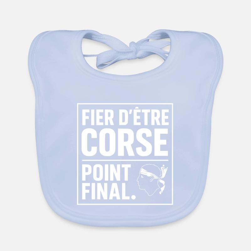Fier d'être Corse Point Final Bavoir bio Bébé