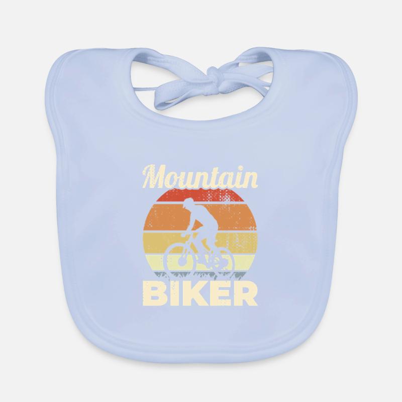 Vintage Mountain Bikers Organic Baby Bibs