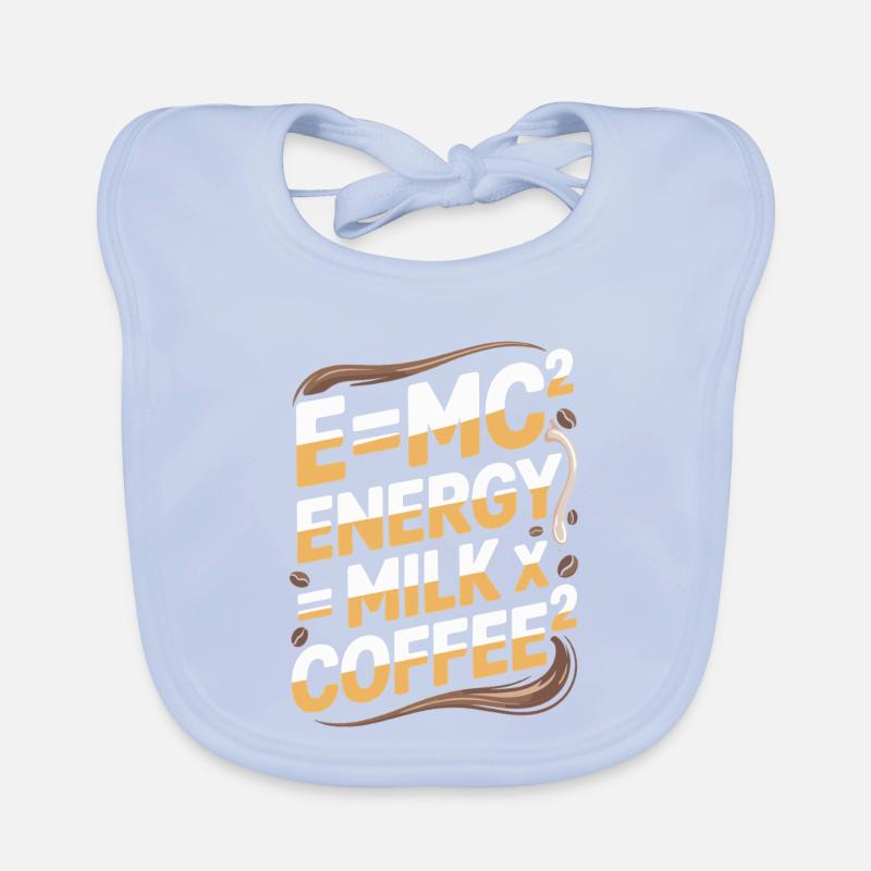 E=MC2 Physik Spruch Koffein Nerd Energie Kaffee Baby Bio-Lätzchen