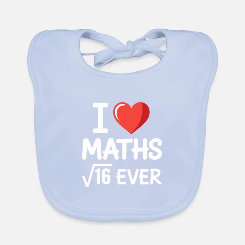 Math J’adore les maths Maths Nerd Professeur de mathématiques Bavoir bio Bébé
