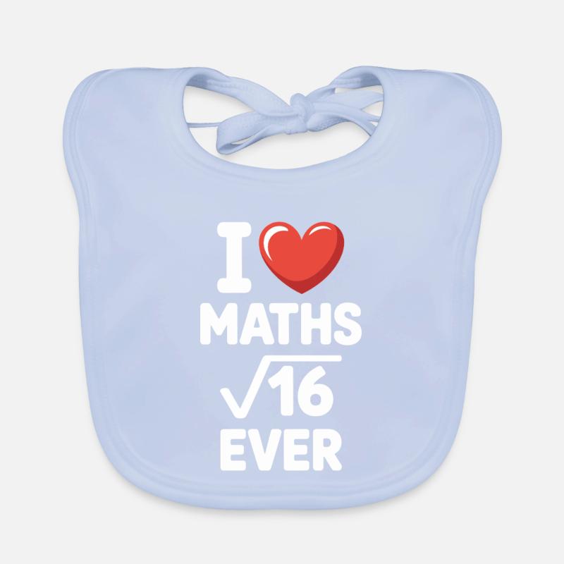 Math J’adore les maths Maths Nerd Professeur de mathématiques Bavoir bio Bébé