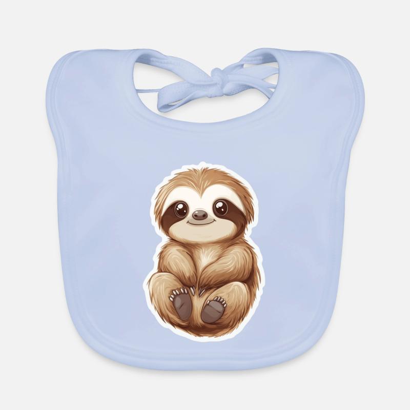 Faultier Baby Bio-Lätzchen