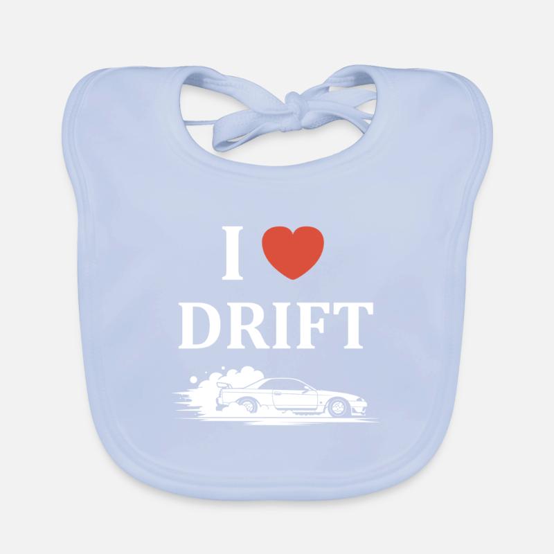 Passionate Drift Car Design Organic Baby Bibs