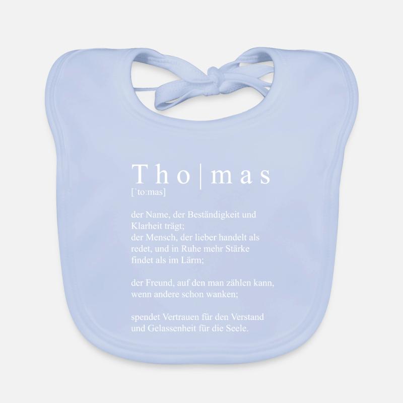 Thomas Définition Typographie Bavoir bio Bébé