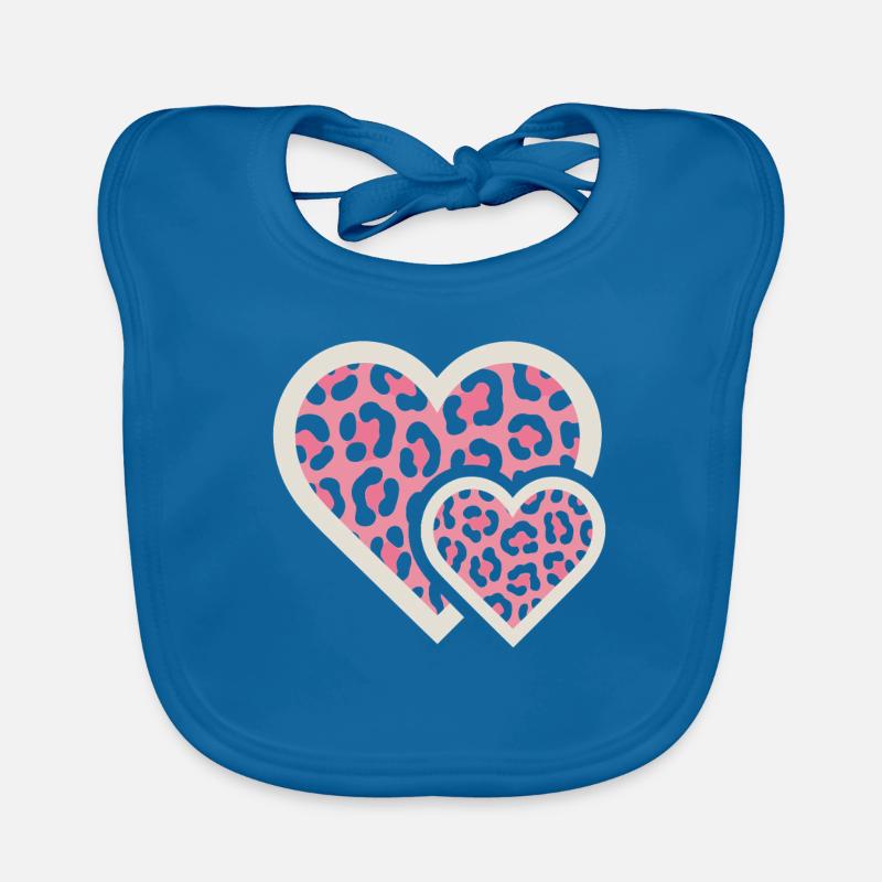 Leopard design with pink pattern Organic Baby Bibs