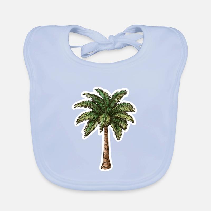 Palm tree Organic Baby Bibs