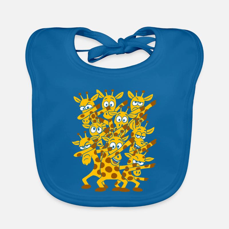 Dabbing Dancing Giraffes Organic Baby Bibs