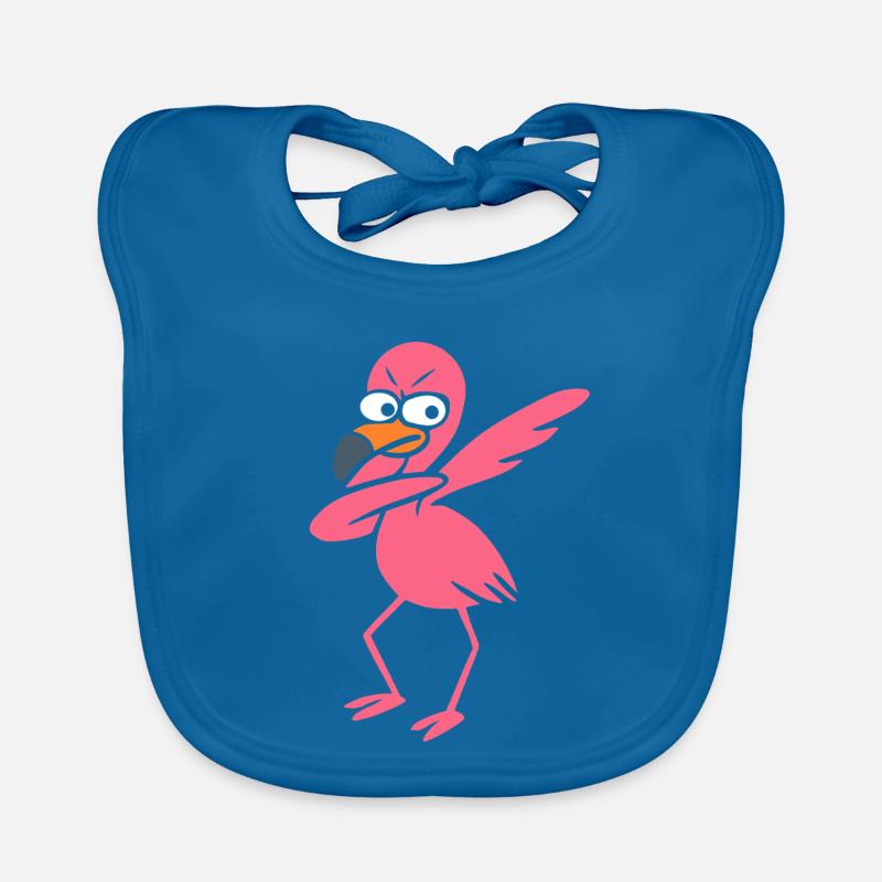 Dancing Flamingo Dabbing Organic Baby Bibs
