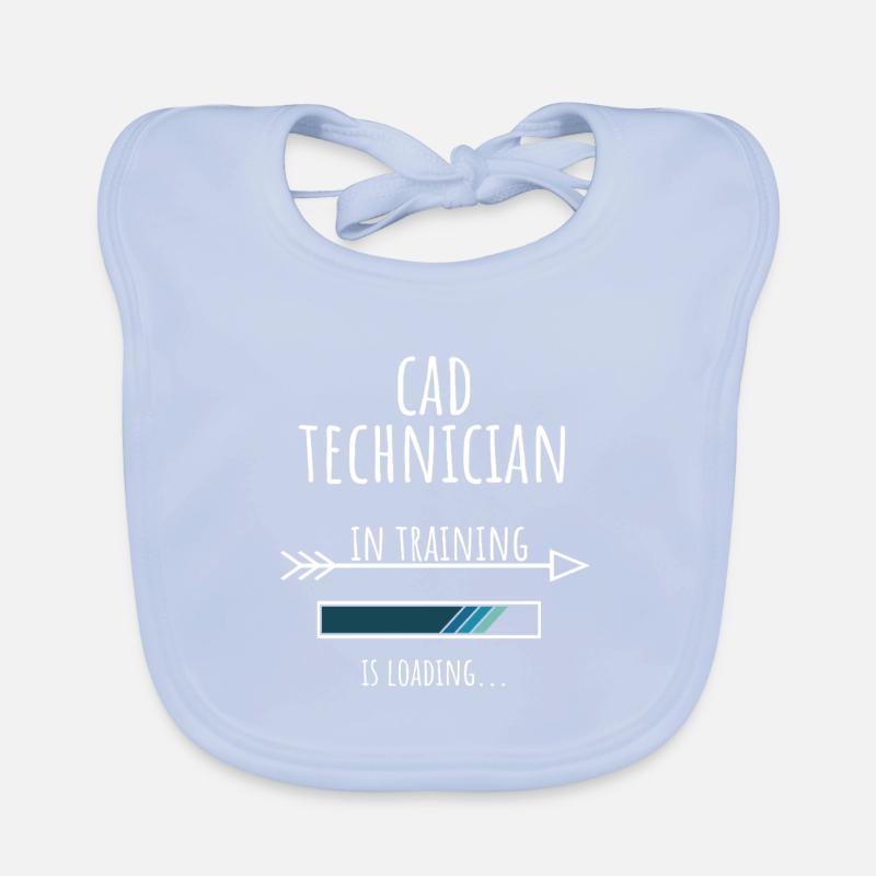 Geschenk Beruf Ausbildung CAD Technician Baby Bio-Lätzchen