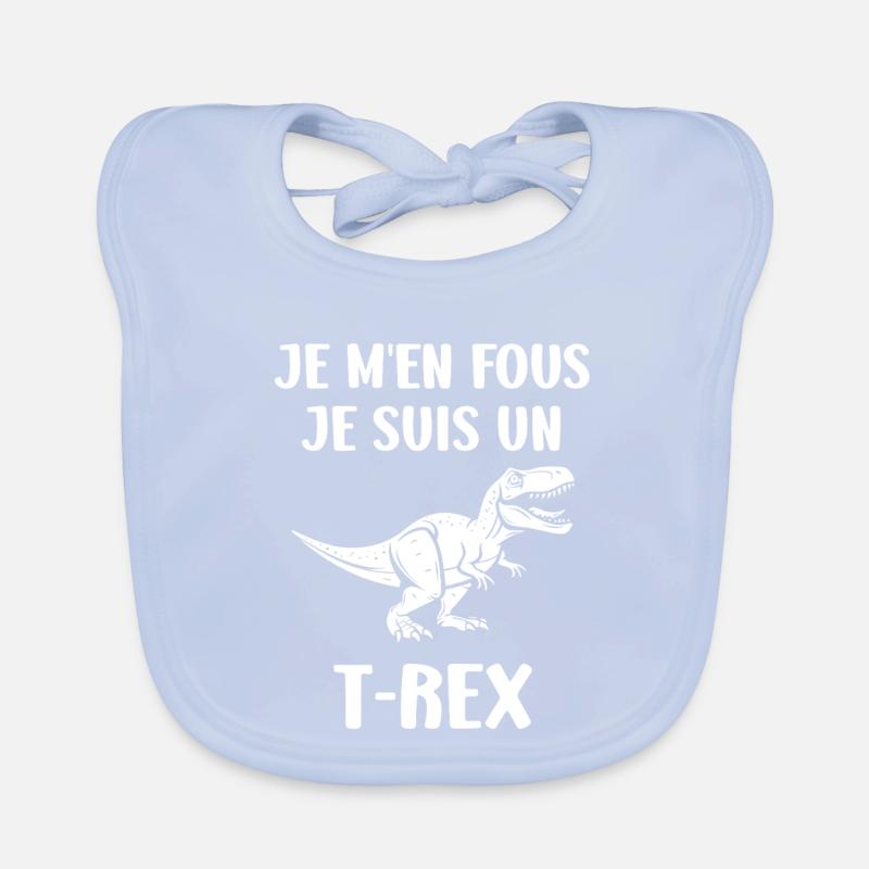 Crazy T-Rex Humorous Organic Baby Bibs