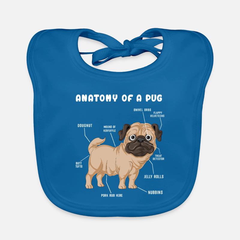 Mops-Anatomie Baby Bio-Lätzchen