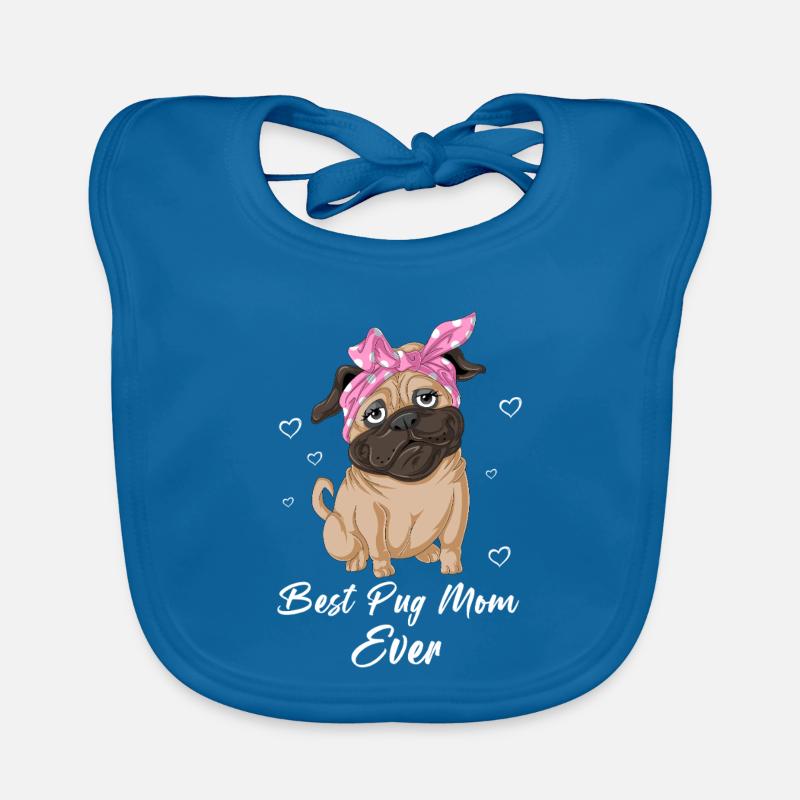 Mops Mama Muttertag Baby Bio-Lätzchen