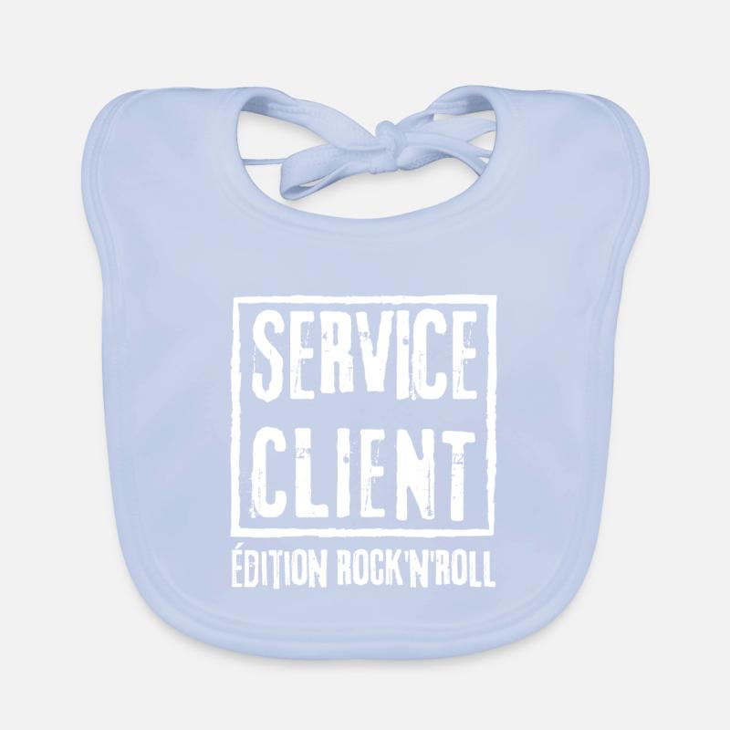 CUSTOMER SERVICE Rock N Roll Edition Organic Baby Bibs