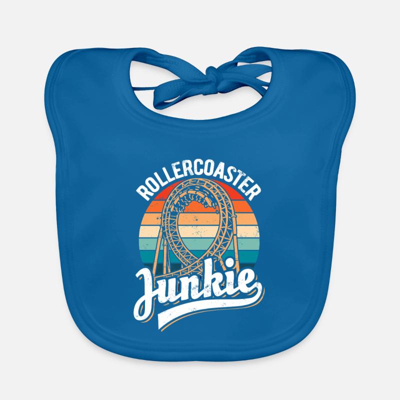 Rollercoaster Junkie - Achterbahn - Looping Baby Bio-Lätzchen