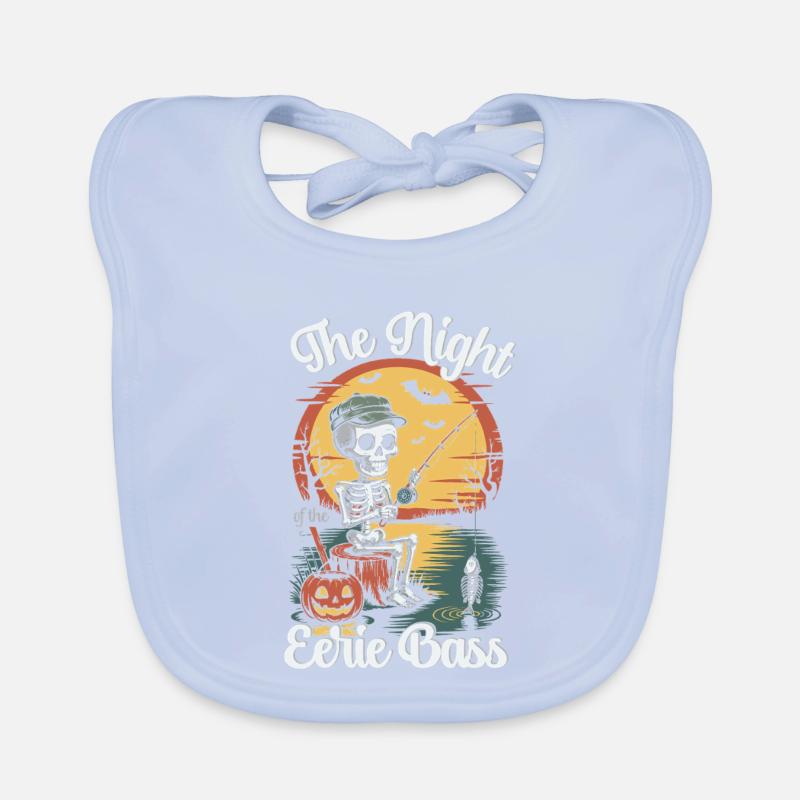 Motif de nuit de basse étrange avec squelette Bavoir bio Bébé