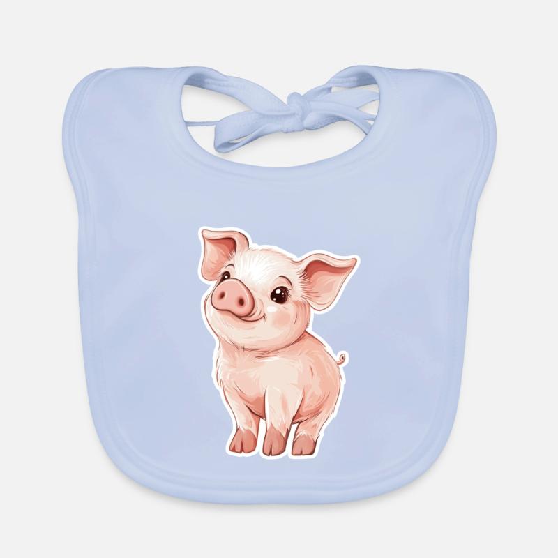 Schwein Ferkel Baby Bio-Lätzchen