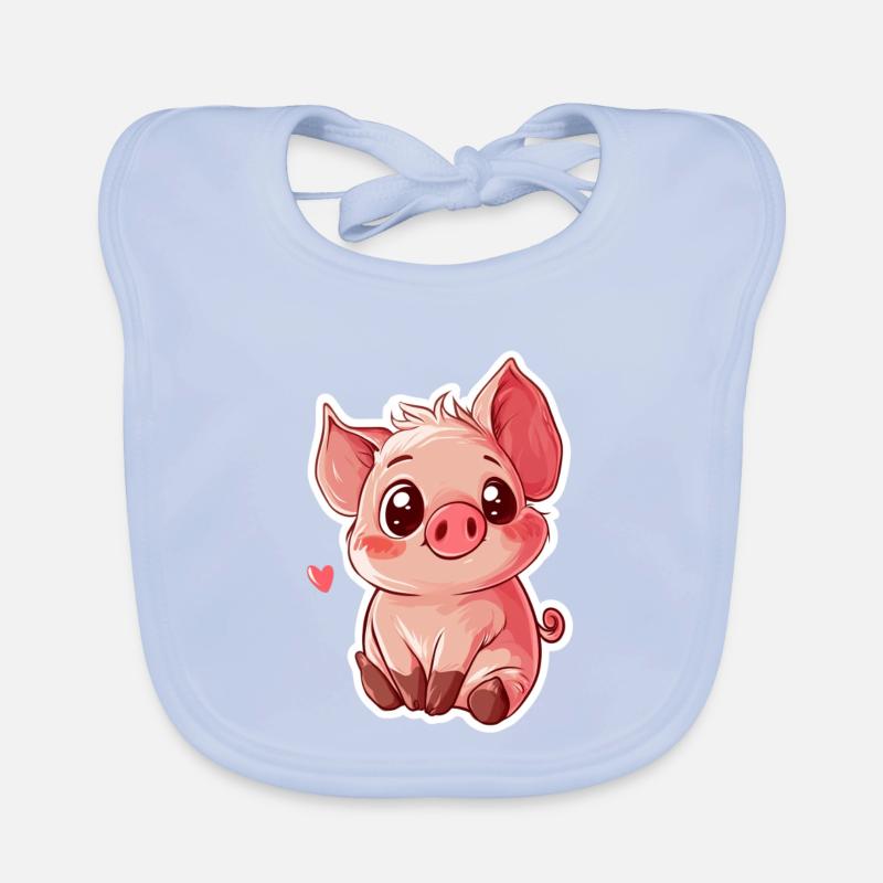 Schwein Ferkel Baby Bio-Lätzchen