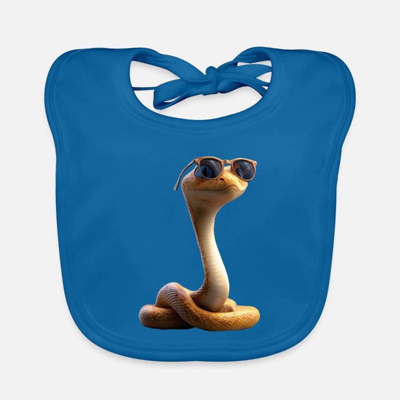 Schlange Python Kobra Klapperschlange Schlangen Baby Bio-Lätzchen