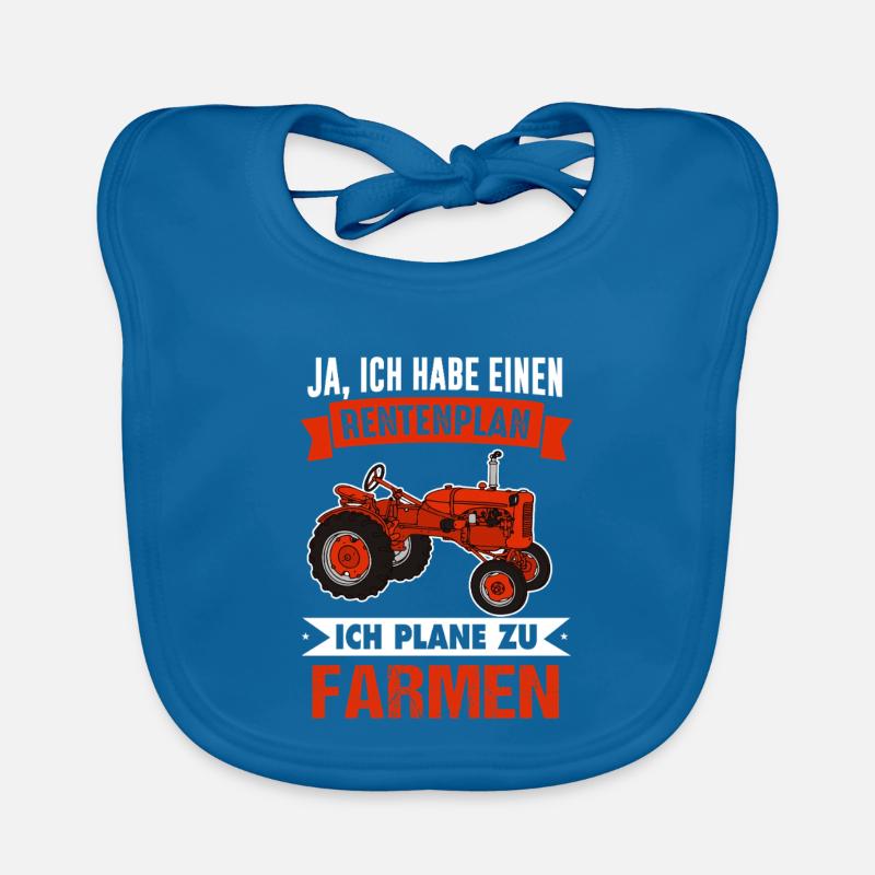 Rentenplan Farmen Geschenk Rente Pension Abschied Baby Bio-Lätzchen