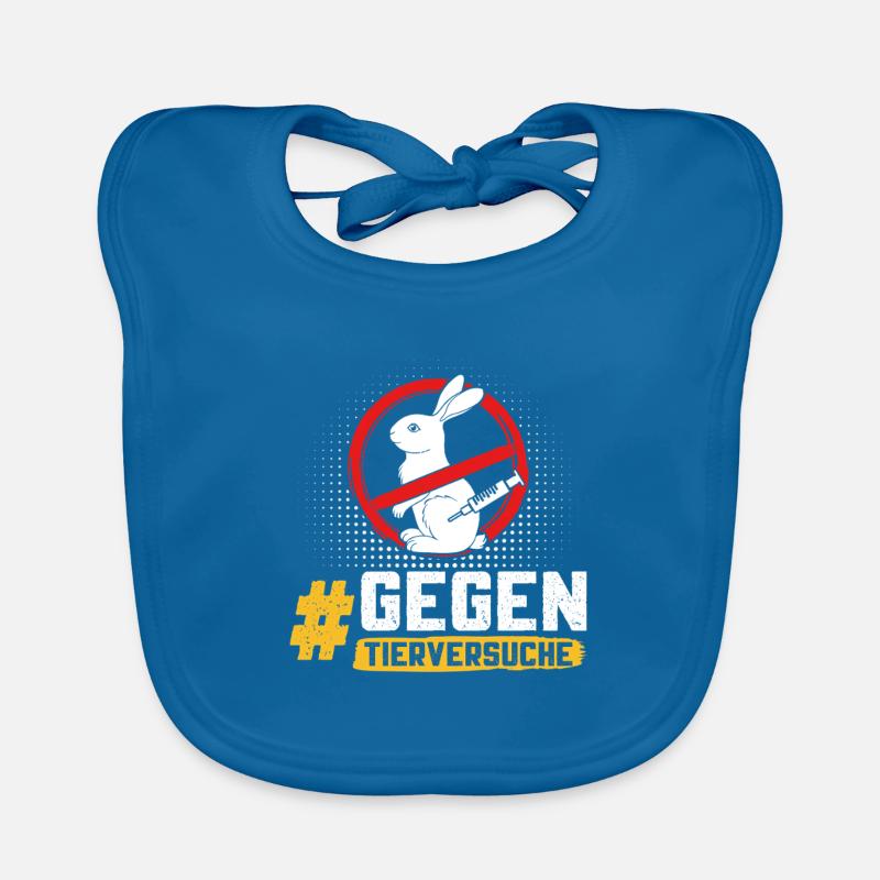 Animal protection STOP ANIMAL TESTING AGAINST TESTING Organic Baby Bibs
