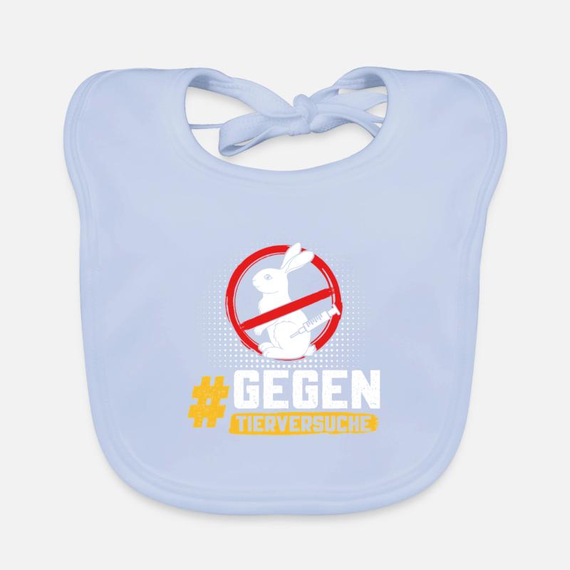 Animal protection STOP ANIMAL TESTING AGAINST TESTING Organic Baby Bibs