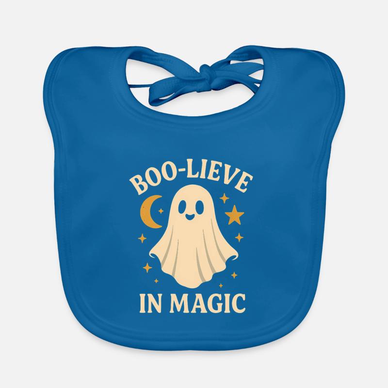 Ghost design with magic theme Organic Baby Bibs