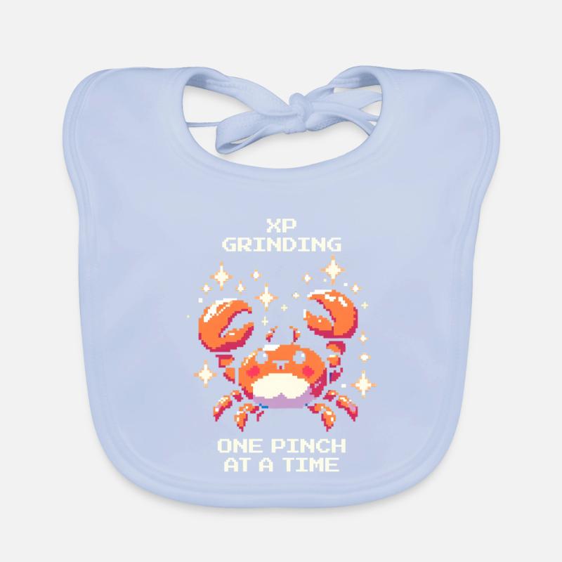 Grinding XP: Scissors by Scissors | Crab, Beach Organic Baby Bibs