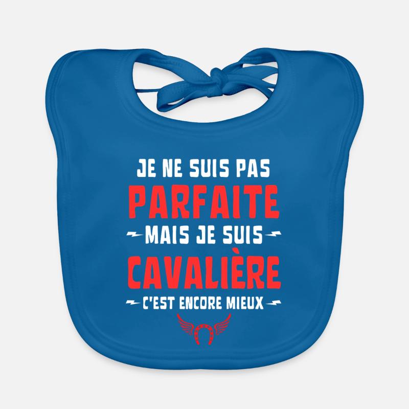 JE NE SUIS PAS PARFAITE MAIS CAVALIERE Bavoir bio Bébé
