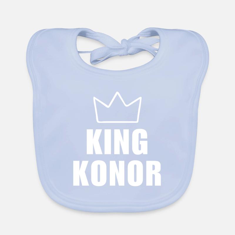 Konor Name mit Buchstabe K - King Crown Hemd Baby Bio-Lätzchen