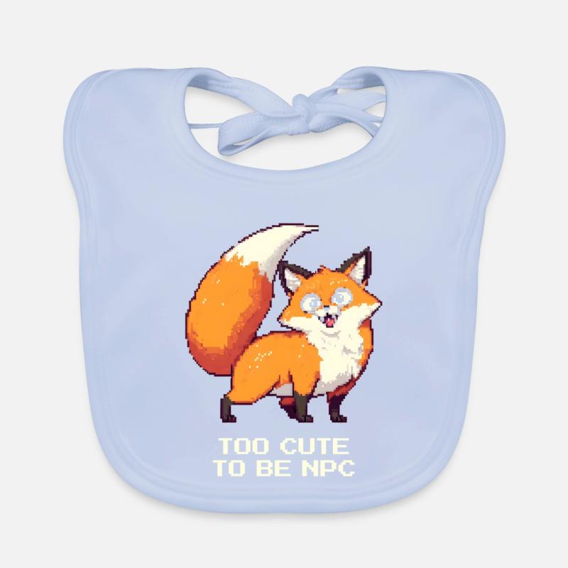 Derpy Fox with Main Character Energy Organic Baby Bibs