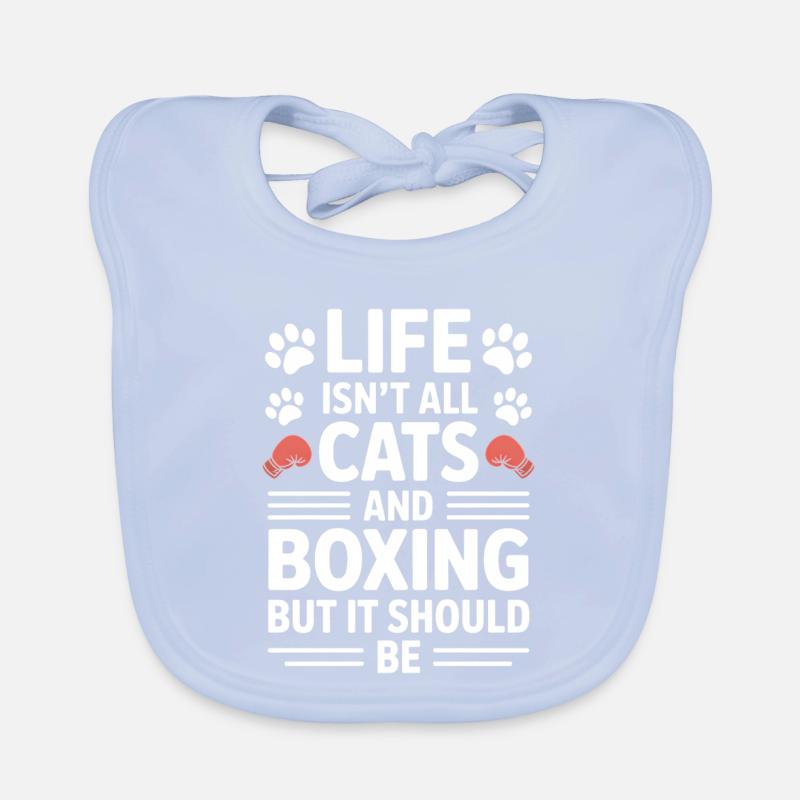 Boxe Dire Chats Boxer Drôle Boxe Cadeau Bavoir bio Bébé