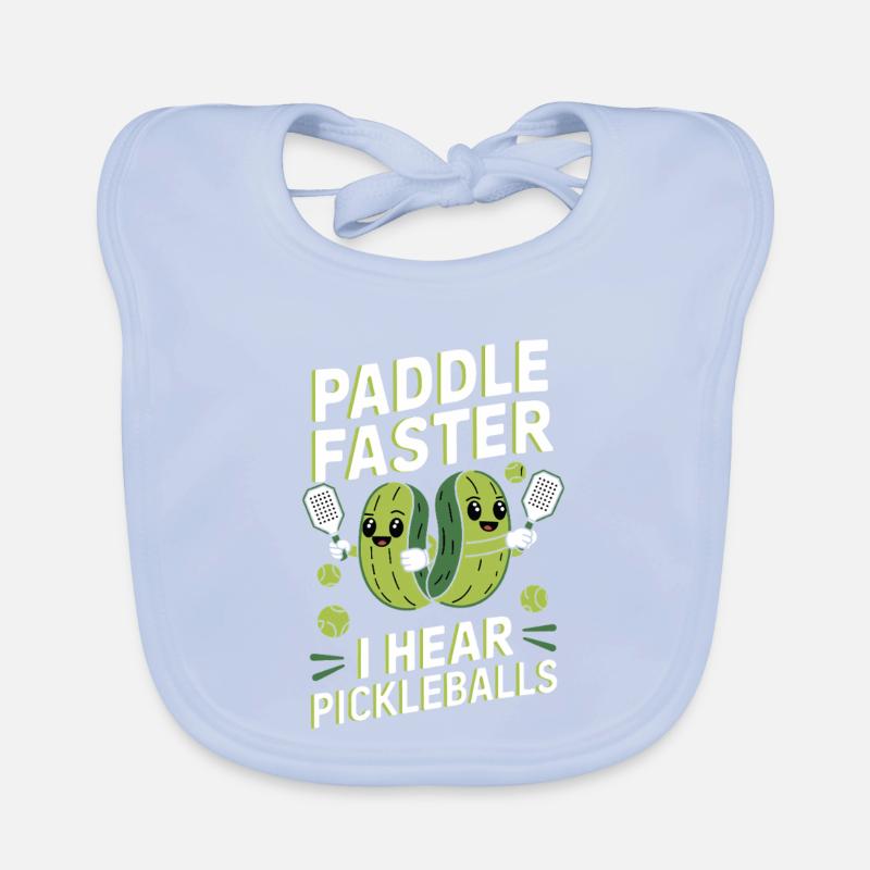 Pickleball Gurke Essiggurke Geschenk Baby Bio-Lätzchen