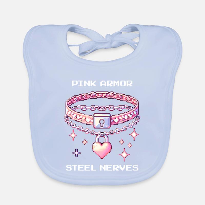 Armure rose, nerfs d’acier | Girly Edge, Joueuse Bavoir bio Bébé