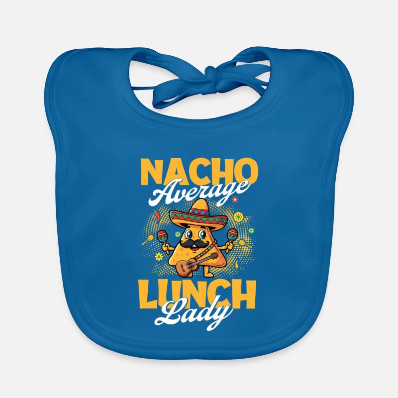 Nacho Durchschnittliches Mittagessen Dame Lustiger Taco Baby Bio-Lätzchen